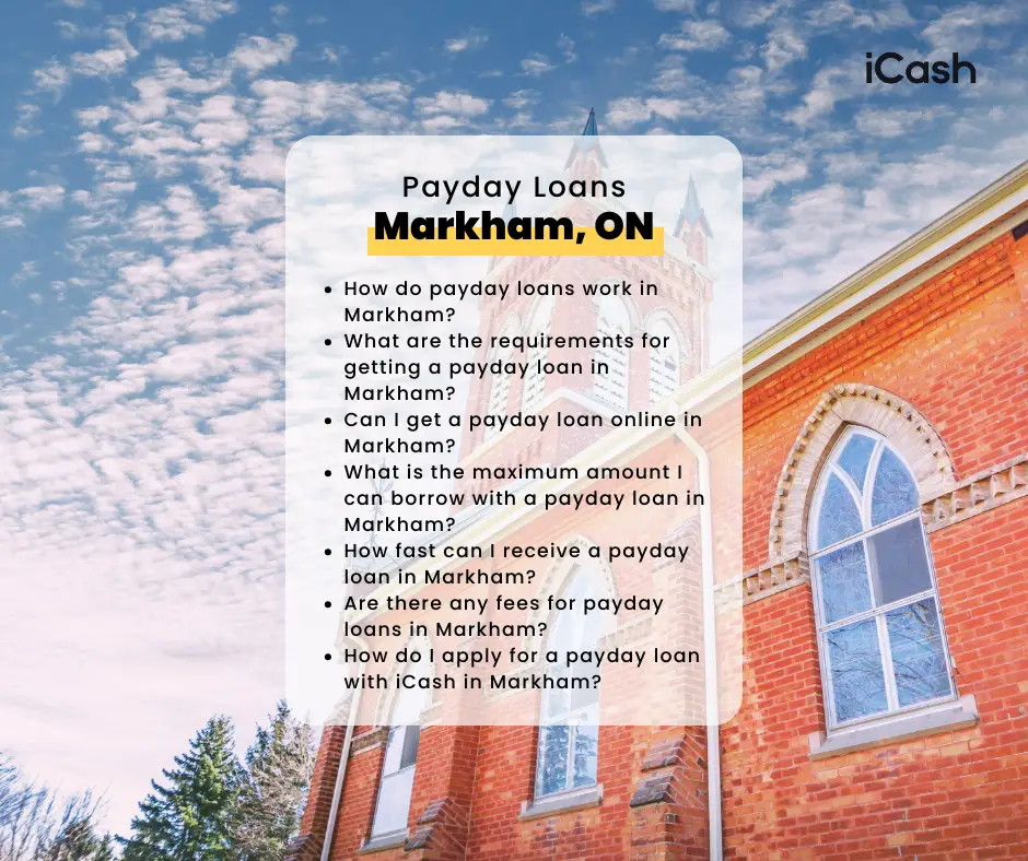 Payday Loans in Markham, ON Payday Loans in Markham